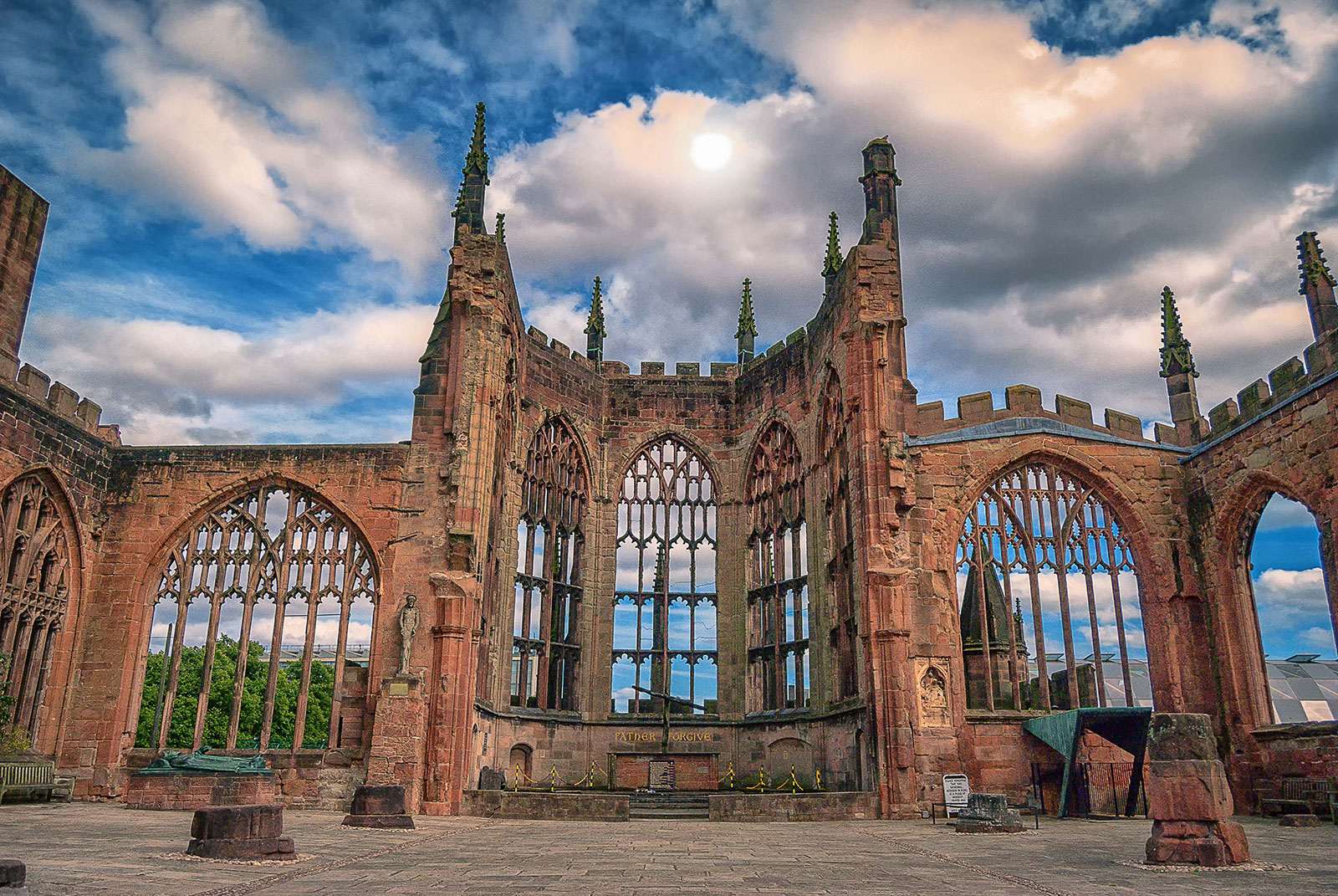ruins of a cathedral in coventry